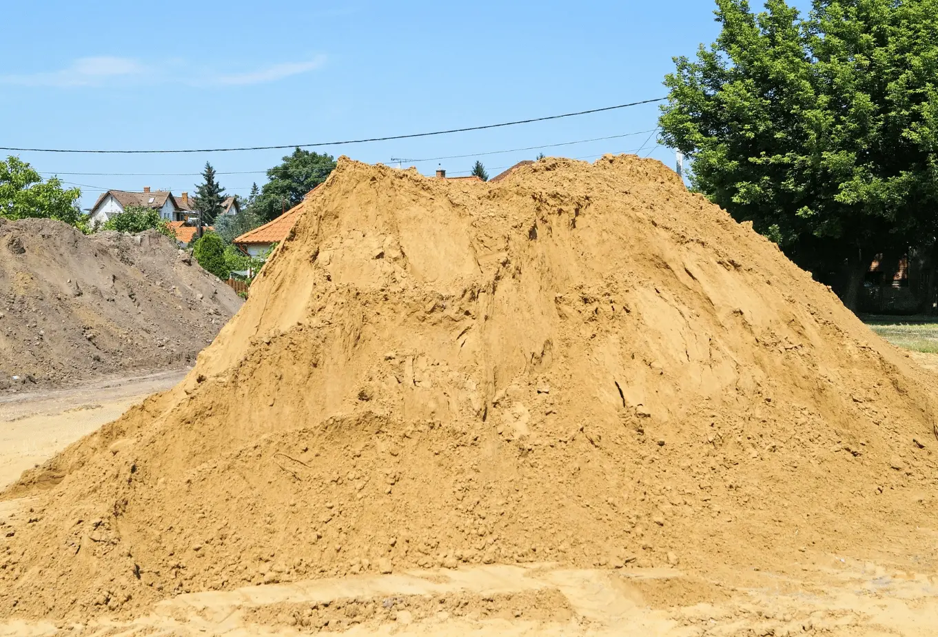Pile of construction Sand