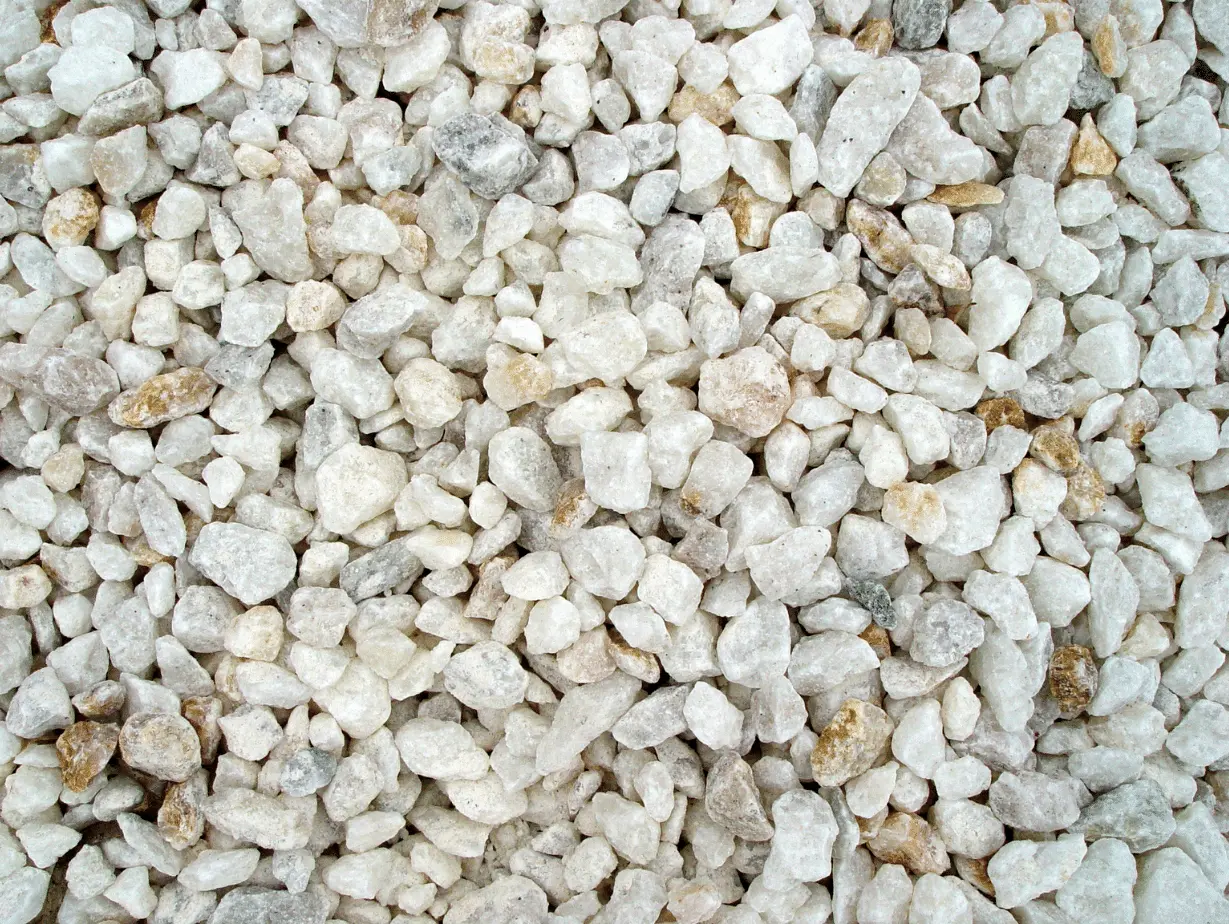 Landscaping Material, White Crushed Quartz (White Sparkle)